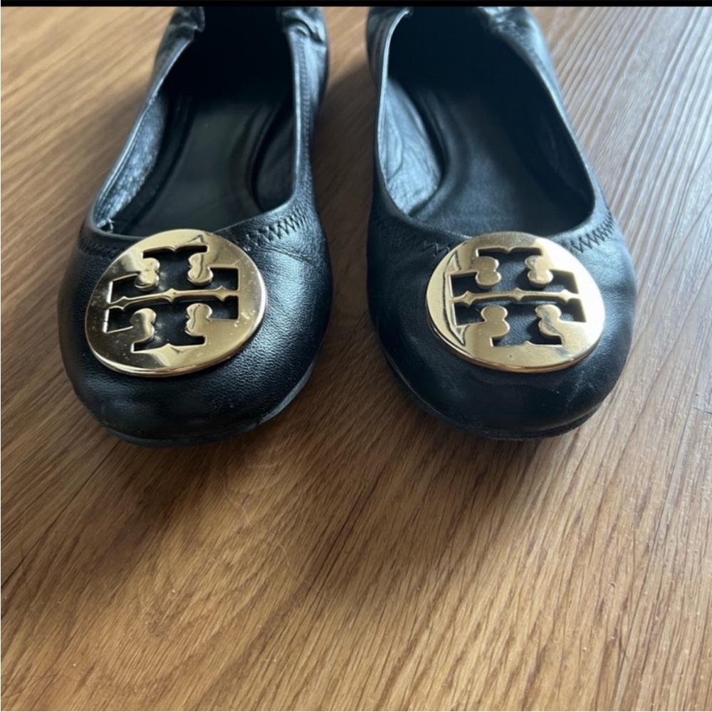 Black Tory Burch Claire Ballet Shoe in Black - Picture 1 of 4